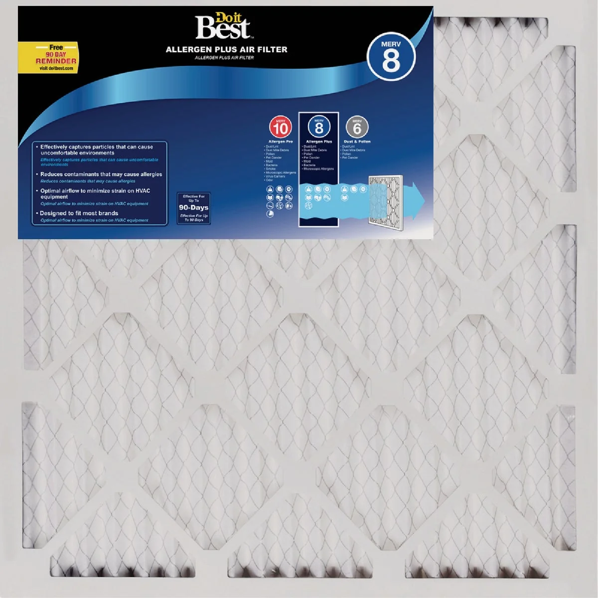 Clean Do it 16 In. x 24 In. x 1 In. MERV 8 Furnace Filter Soft