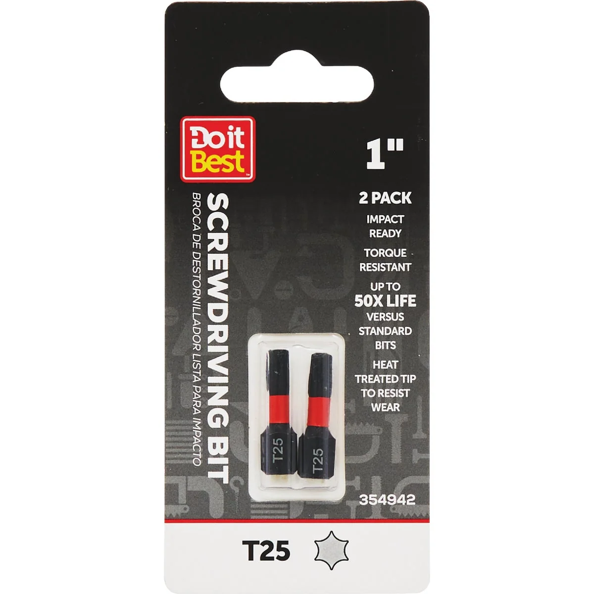 Practical Do it T25 Torx 1 In. Screwdriver Bit 2-Pack High-Quality