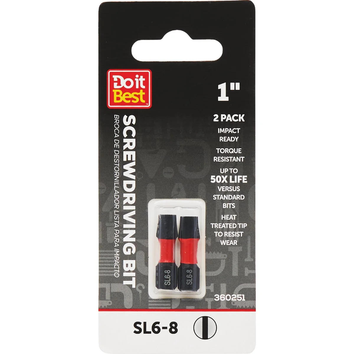 Verified Do it 6-8 Slotted 1 In. Screwdriver Bit 2-Pack Detailed