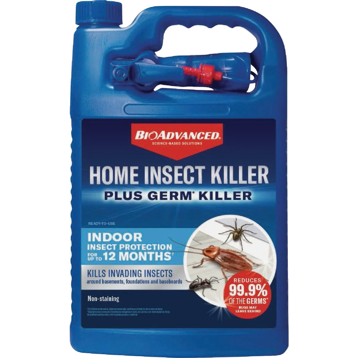 Enhanced BioAdvanced 1 Gal. Ready To Use Trigger Spray Home Insect Killer Plus Germ Killer Breathable