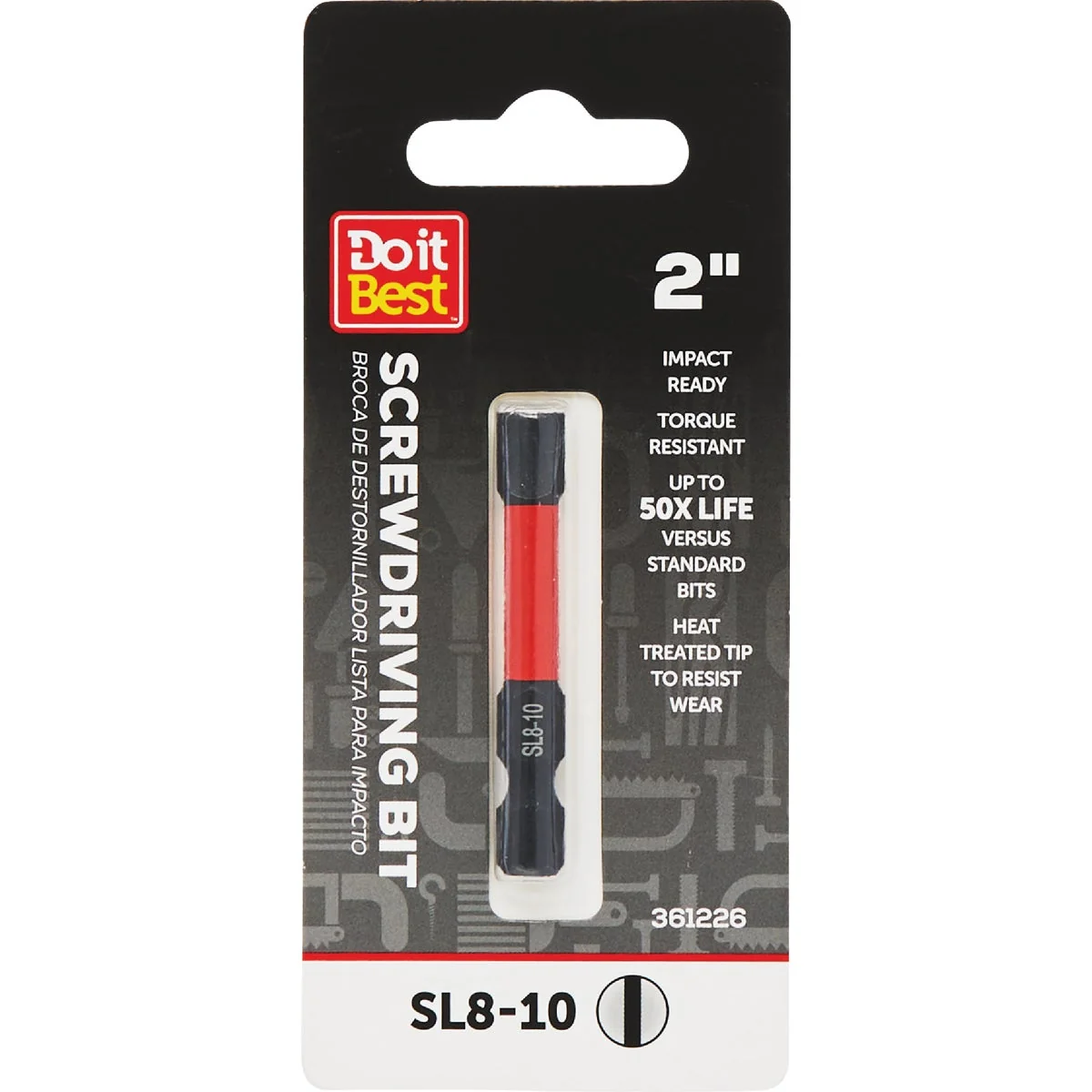 Fast Do it 10 Slotted 2 In. Screwdriver Bit Smooth