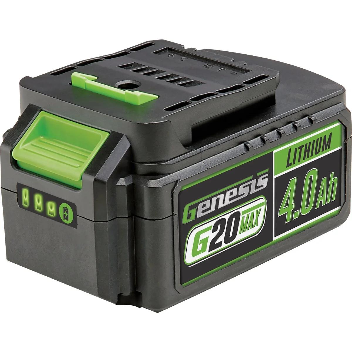 Premium Material Genesis G20MAX 20V Lithium-Ion 4.0 Ah Battery Pack Secure