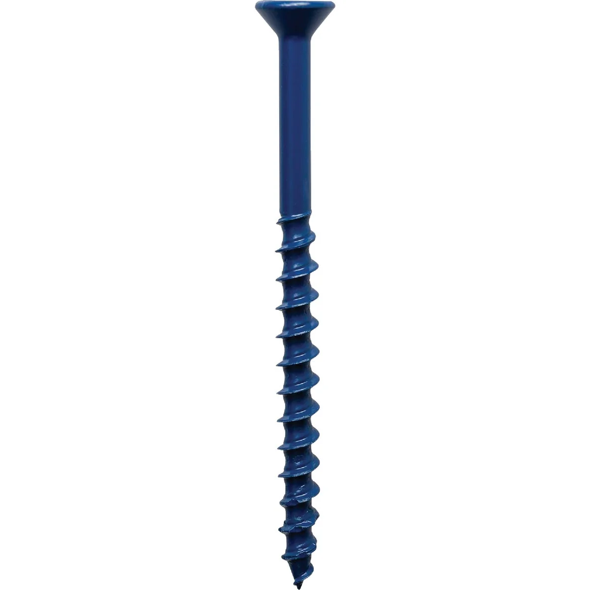 Eco-Friendly Simpson Strong-Tie Titen Turbo 1 4 in. x 4 in. 6-Lobe Flat-Head Concrete and Masonry Screw Blue 25-Qty Dependable