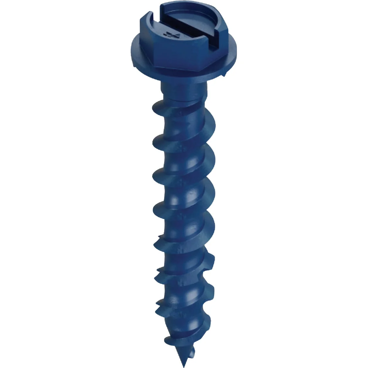 Artisan Simpson Strong-Tie Titen Turbo 1 4 in. x 2-1 4 in. Hex-Head Concrete and Masonry Screw Blue 25-Qty Effective