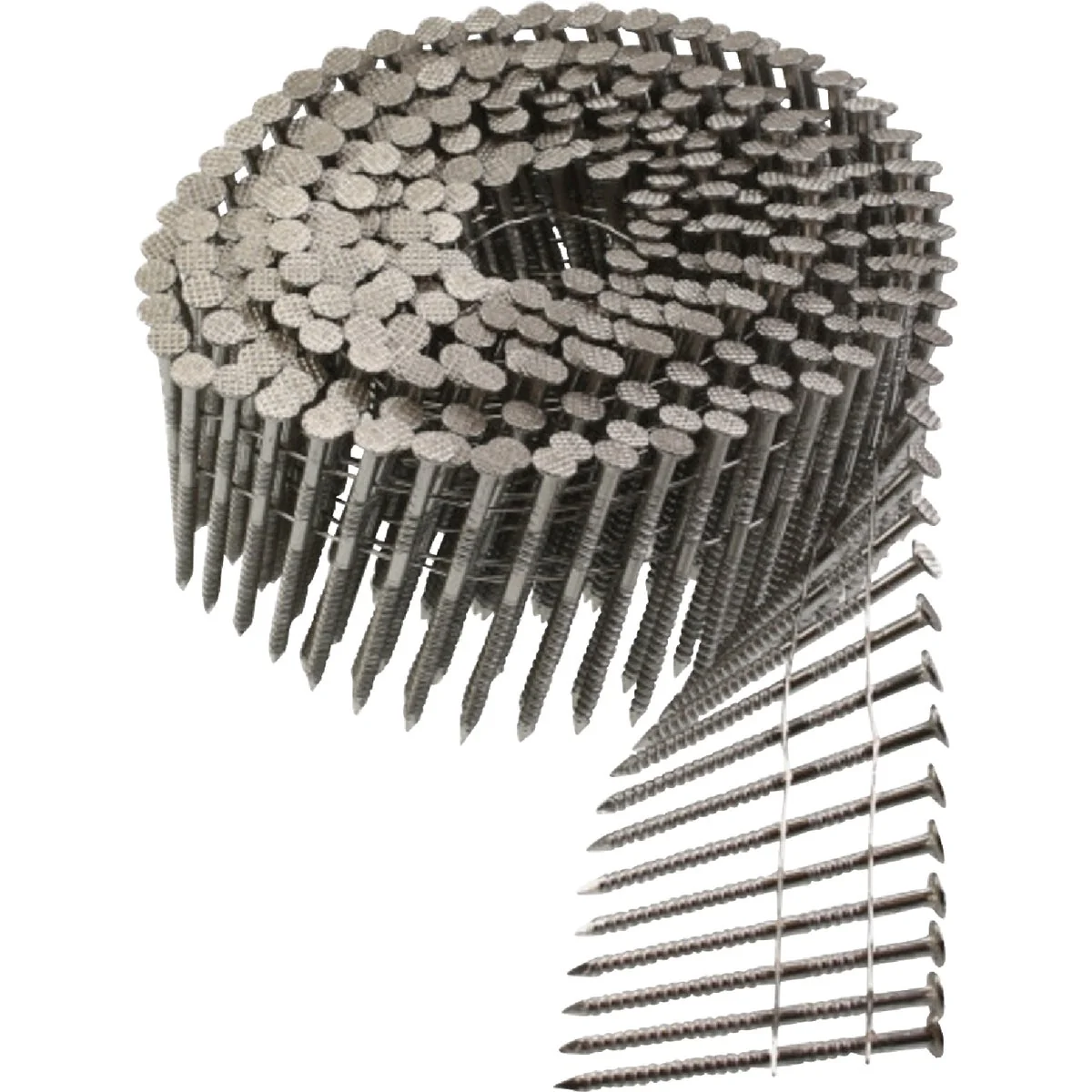 Next-Generation Simpson-Strong Tie 2-1 4 In. x 0.092 In. 15 Degree Wire Weld Full Round Head Ring Shank 304 Stainless Steel Coil Siding Nail 3600 Ct. Verified