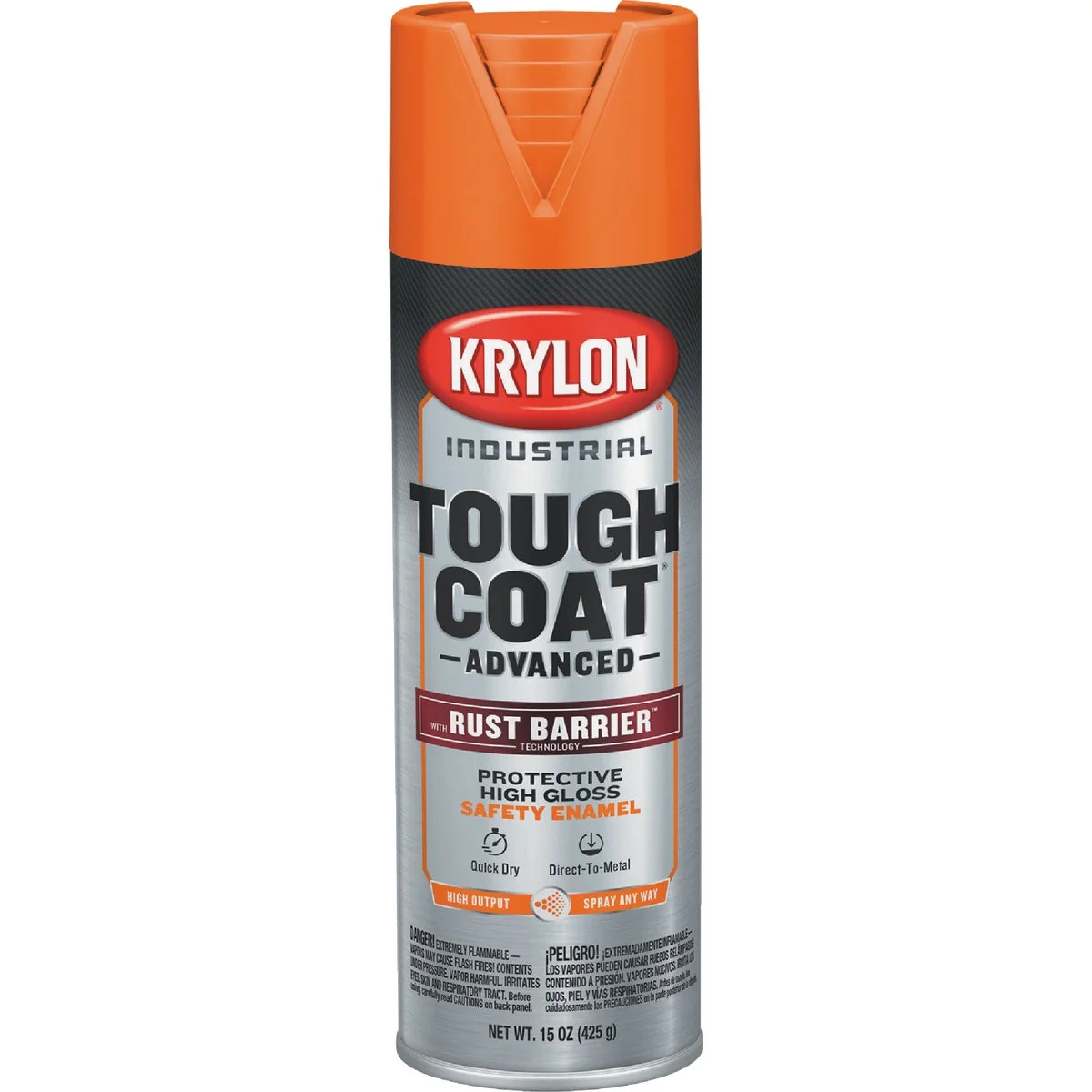 Soft Krylon Industrial Tough Coat 15 Oz. Gloss Safety Orange Rust Barrier Spray Enamel Official
