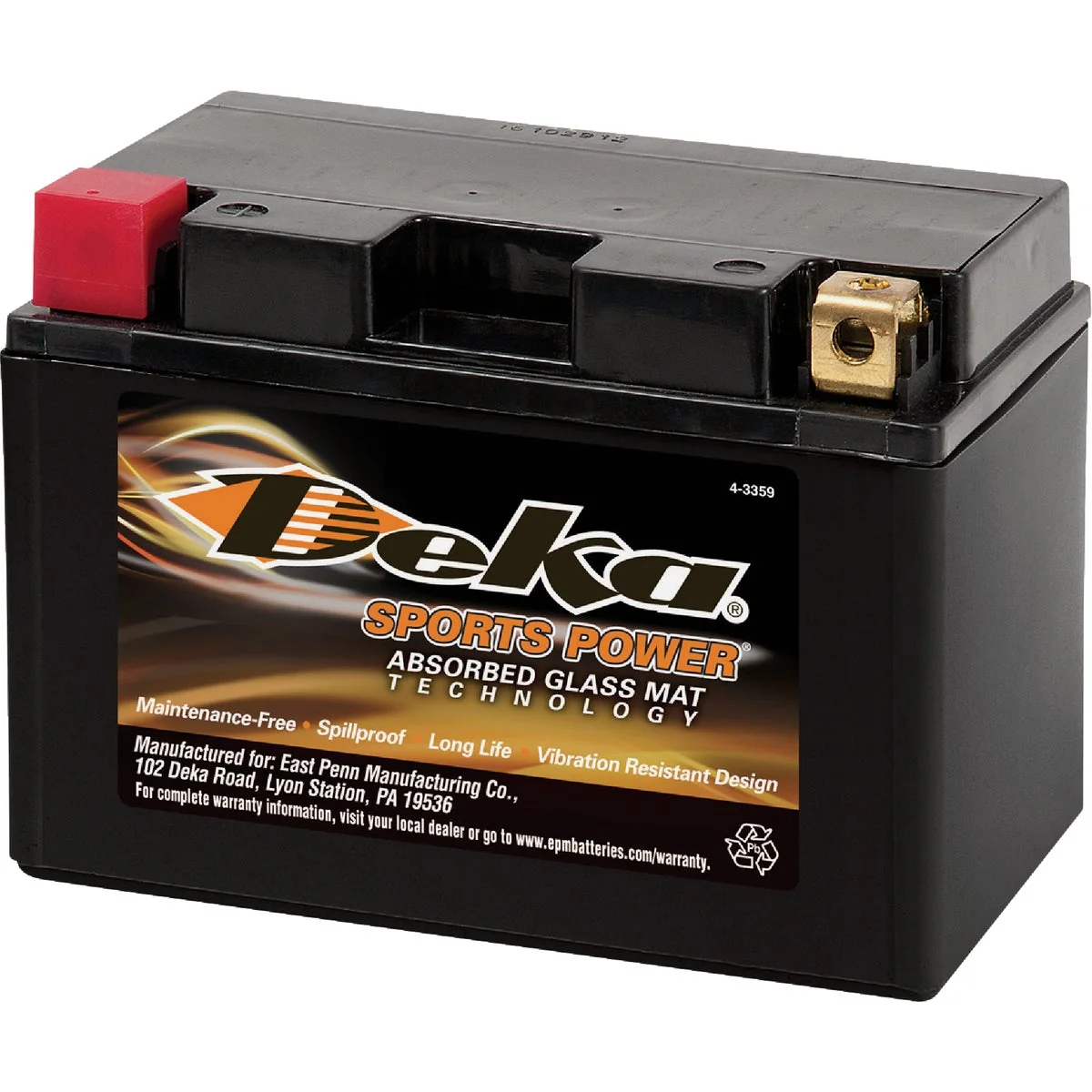 Exceptional Deka 12-Volt 210 CCA Lawn Garden Powersport Battery with AGM Technology Top-Quality