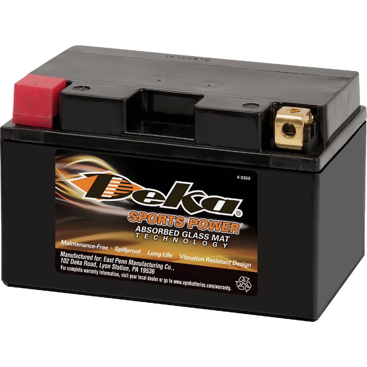 Stylish Deka 12-Volt 190 CCA Lawn Garden Powersport Battery with AGM Technology Premium