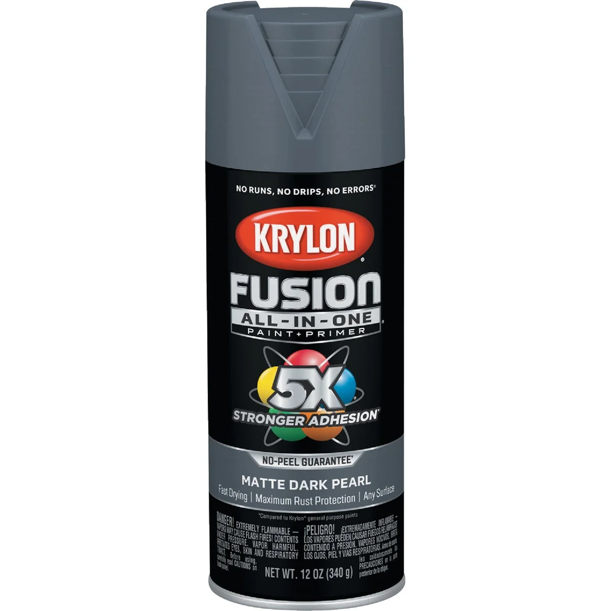 Durable Krylon Fusion All-In One 12 Oz. Matte Spray Paint Dark Pearl Fashionable