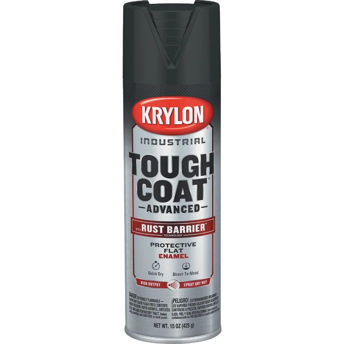 First-Class Krylon Industrial Tough Coat 15 Oz. Flat Black Rust Barrier Spray Enamel Premium Material