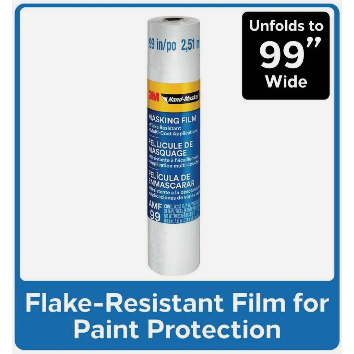 Quality 3M Hand-Masker 99 In. x 90 Ft. x 0.35 Mil. Advanced Masking Film Carefully Designed