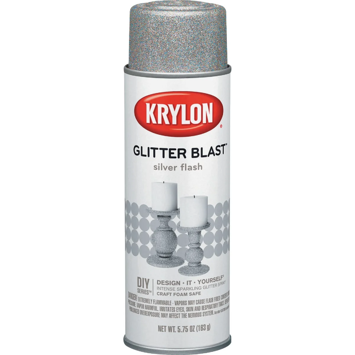 Casual Krylon Glitter Blast 5.75 Oz. Silver Flash Spray Paint Convenient