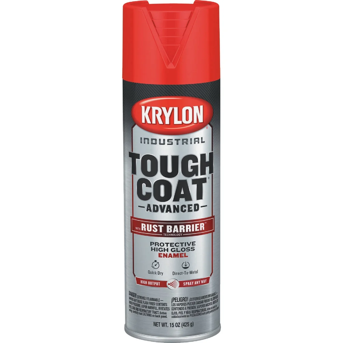 High-End Krylon Industrial Tough Coat 15 Oz. Gloss Bright Red Rust Barrier Spray Enamel Innovative