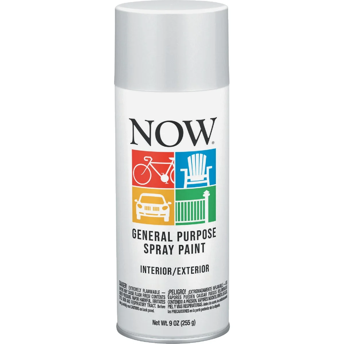 Elegant Krylon Now 9 Oz. Flat White General Purpose Spray Paint Secure