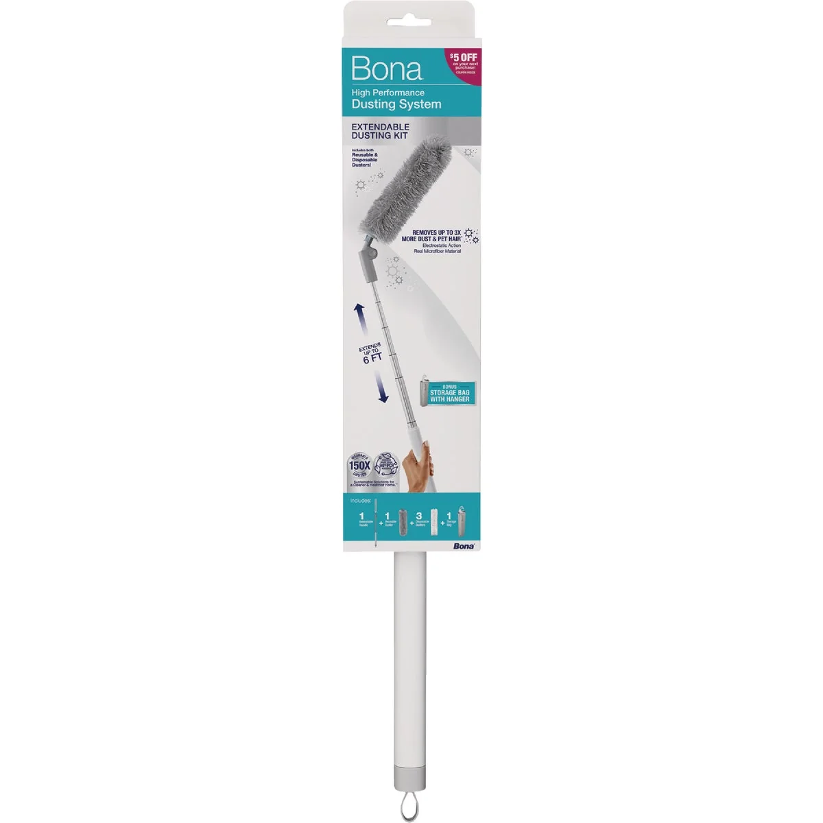 Authentic Bona High Performance Dusting System Extendable Dusting Kit Healthy