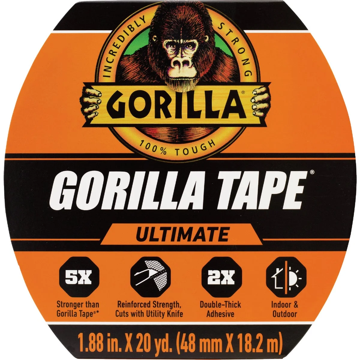 Next-Generation Gorilla 1.88 In. x 20 Yd. Tape Black Fast
