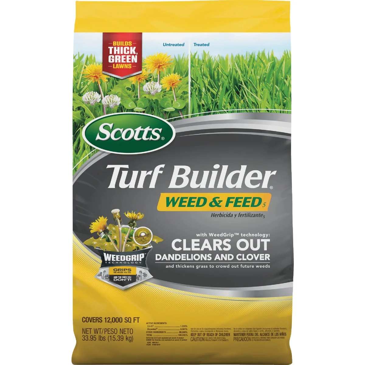 Consistent Scotts Turf Builder Weed Feed 35.7 Lb. 12 000 Sq. Ft. Weed Killer Plus Lawn Fertilizer Certified