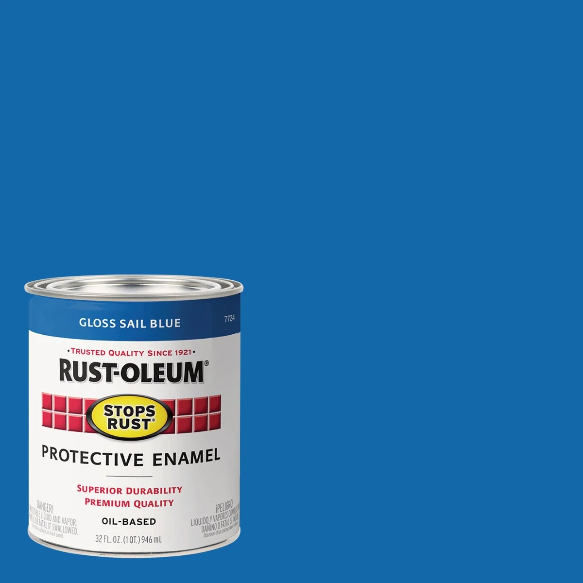 Comfortable Rust-Oleum Stops Rust Gloss Rust Control Enamel Paint Sail Blue 1 Qt. Stylish