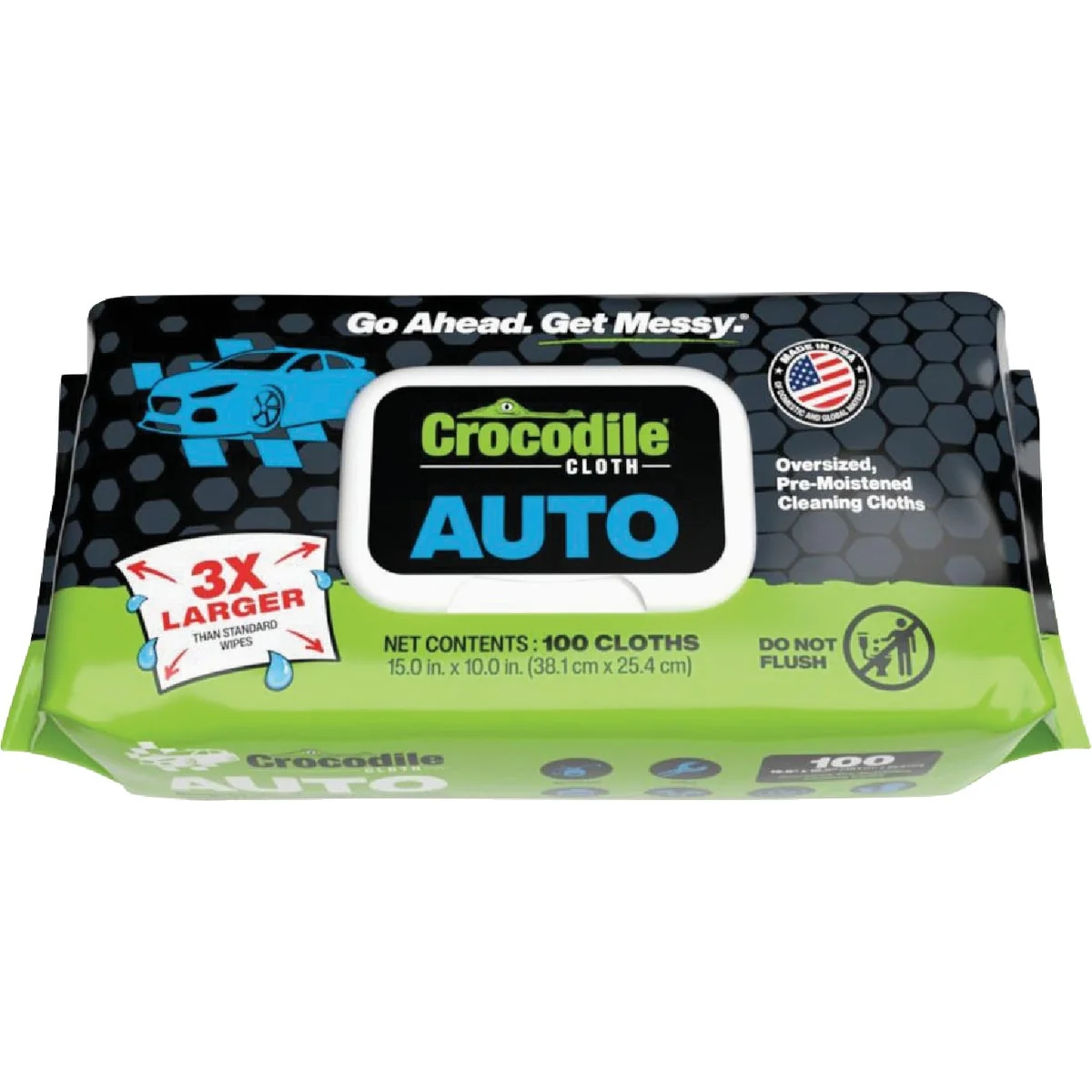 Versatile Crocodile Cloth Auto Cleaning Wipes 100-Count Top-Quality