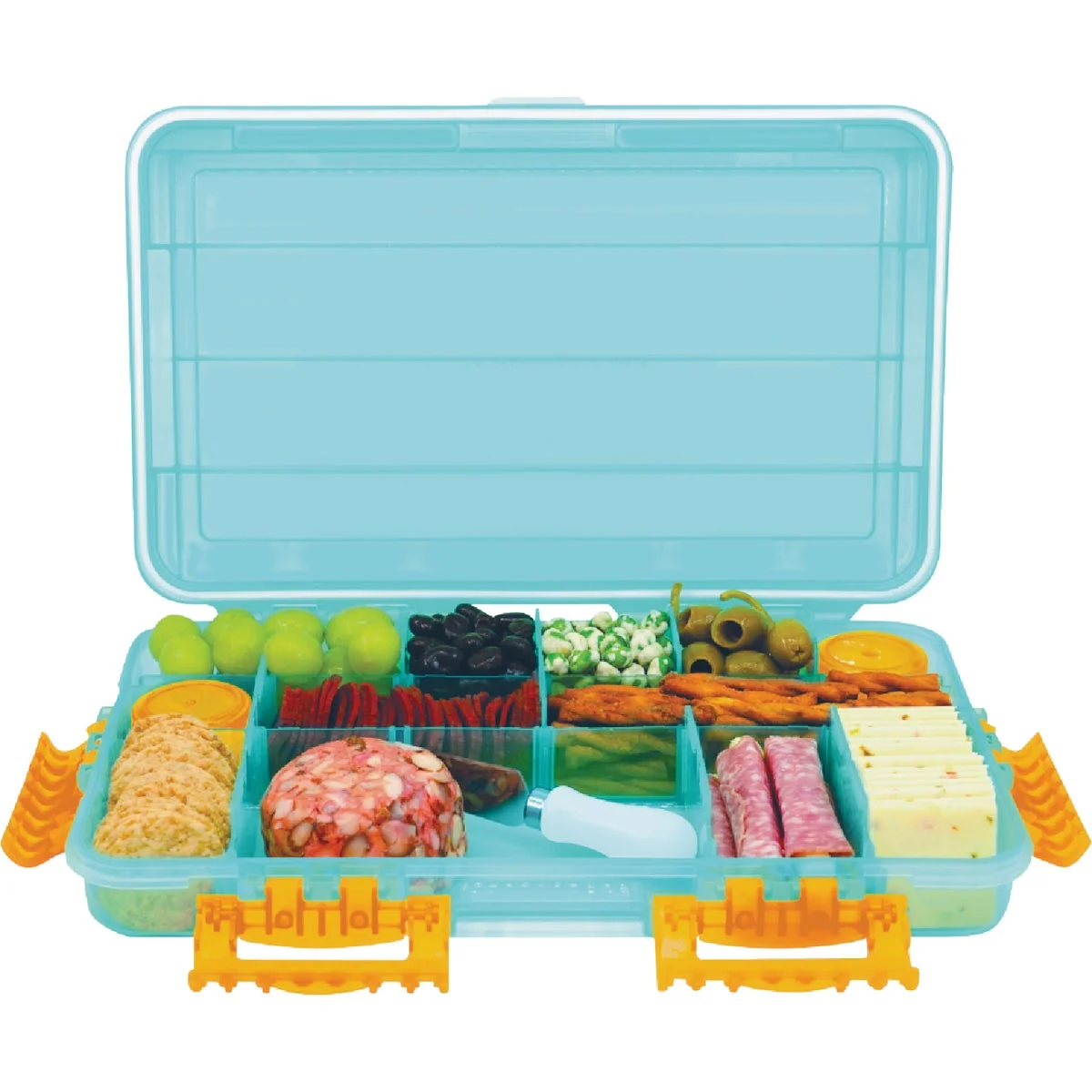 Functional SubSafe Light Blue Neon Orange Charcuterie Safe 5-Piece Set High-Grade