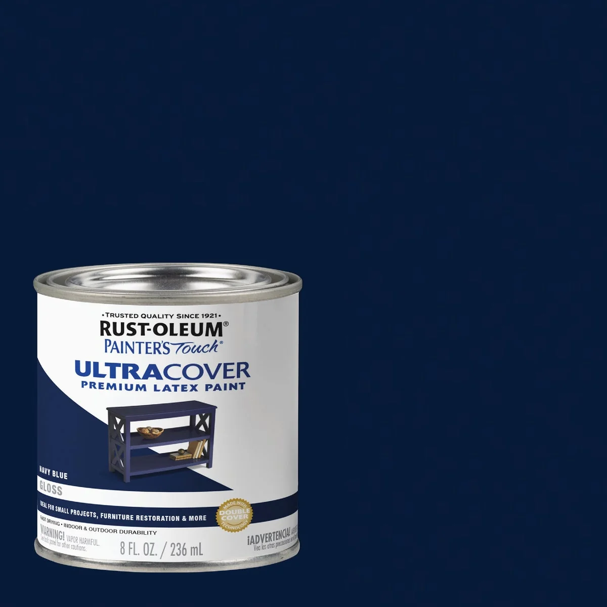 Reliable Rust-Oleum Painter’s Touch 2X Ultra Cover Gloss Premium Latex Paint Navy Blue 1 2 Pt. Crafted