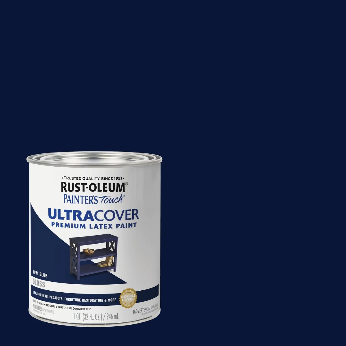 Fast Rust-Oleum Painter’s Touch 2X Ultra Cover Gloss Premium Latex Paint Navy Blue 1 Qt. Breathable