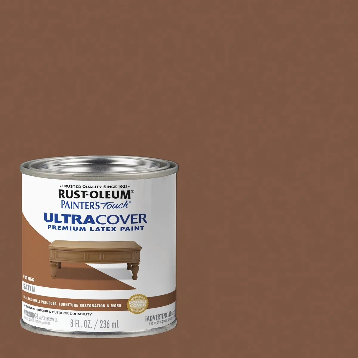 Trendy Rust-Oleum Painter’s Touch 2X Ultra Cover Satin Premium Latex Paint Nutmeg 1 2 Pt. Practical