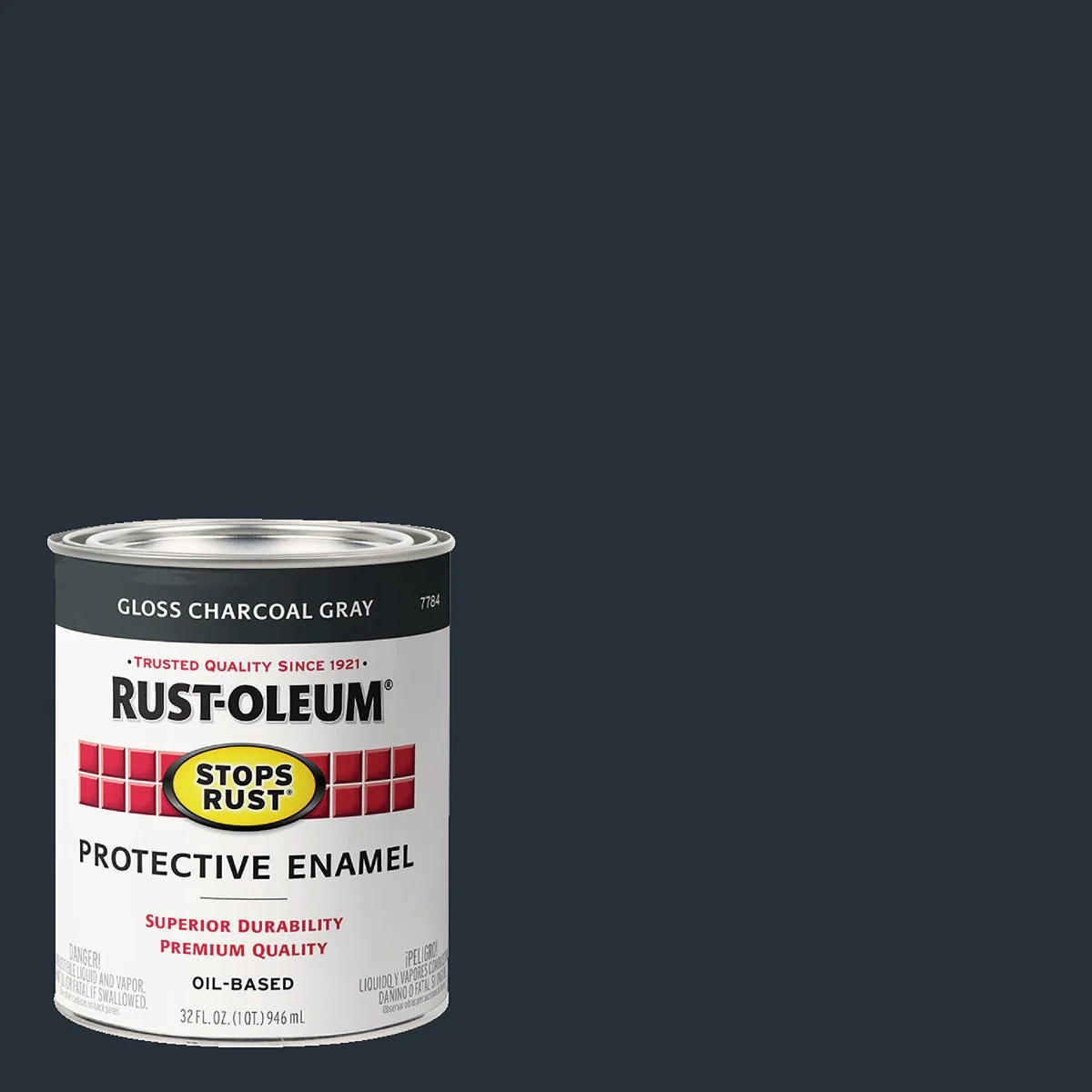 Traditional Rust-Oleum Stops Rust Gloss Rust Control Enamel Paint Charcoal Gray 1 Qt. Effective