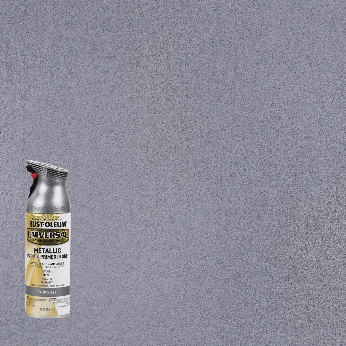 Environmentally Friendly Rust-Oleum Universal 11 Oz. Metallic Dark Steel Spray Paint Solid