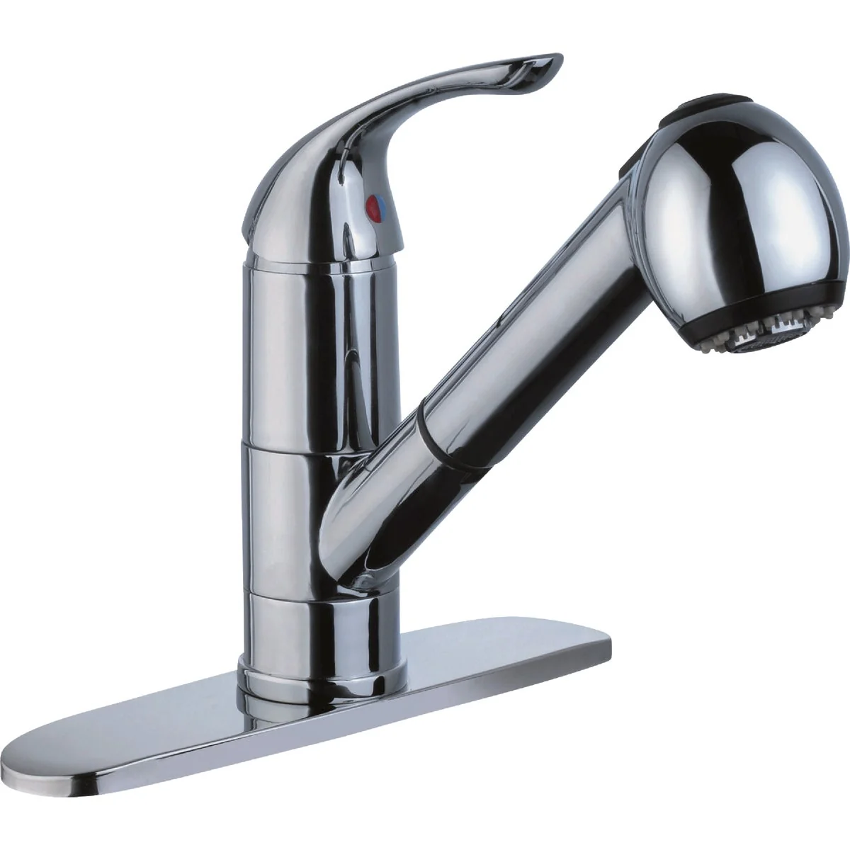 Healthy Compass Manufacturing 5119C Brookfield Chrome Single Handle Pull Out Kitchen Faucet Green