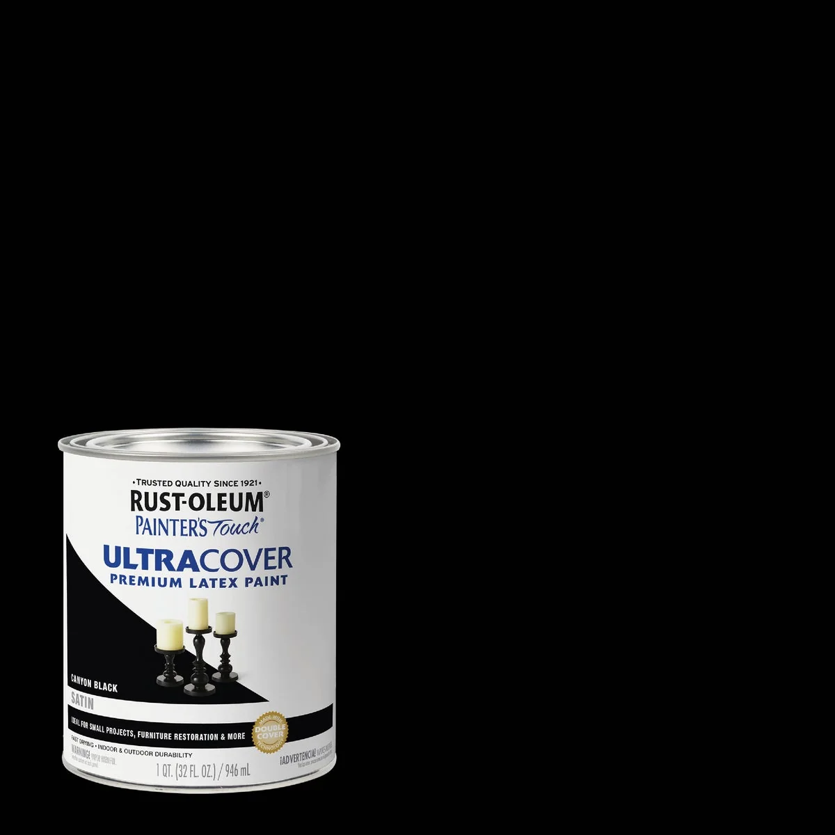 Crafted Rust-Oleum Painter’s Touch 2X Ultra Cover Satin Premium Latex Paint Canyon Black 1 Qt. Efficient