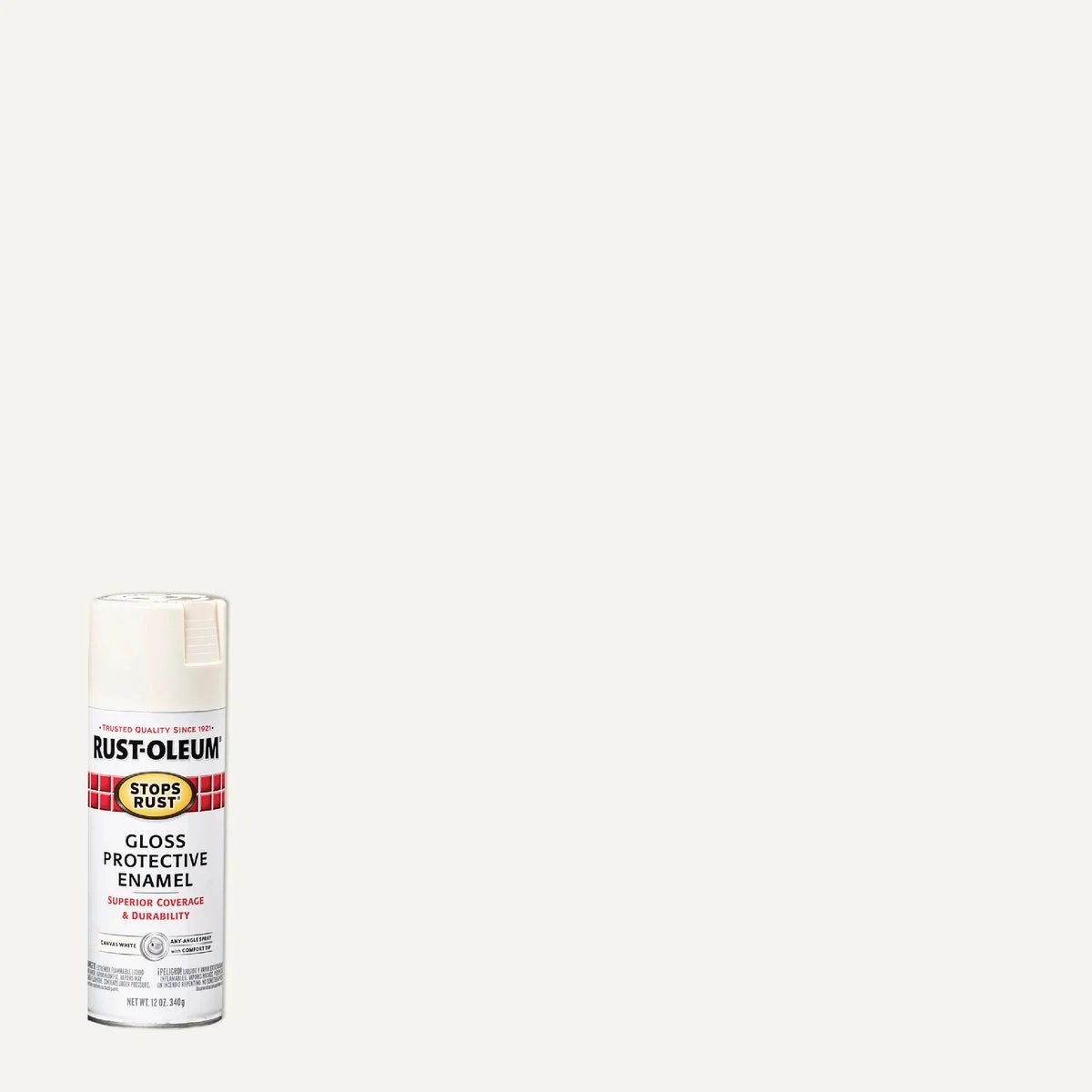 Superior Rust-Oleum Stops Rust 12 Oz. Canvas White Gloss Anti-Rust Spray Paint High-Performance