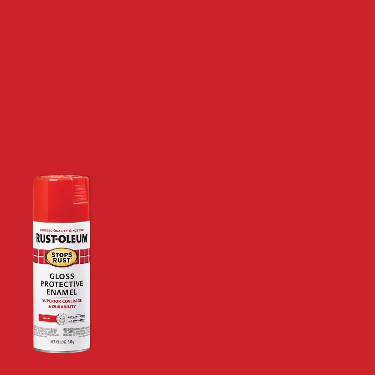 Easy-to-Use Rust-Oleum Stops Rust 12 Oz. Cherry Gloss Anti-Rust Spray Paint Clean