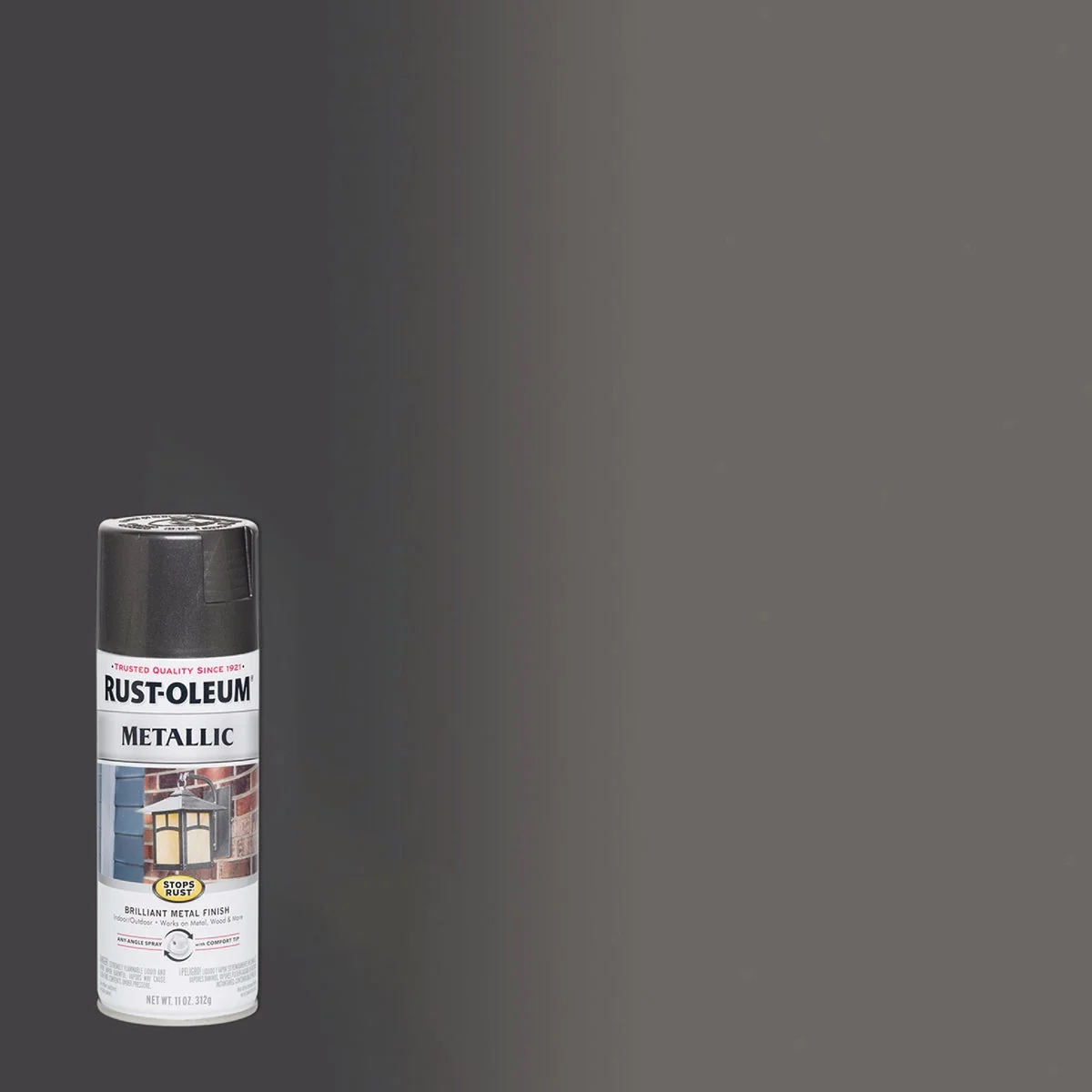 Proven Rust-Oleum Stops Rust 11 Oz. Metallic Spray Paint Charcoal Pure