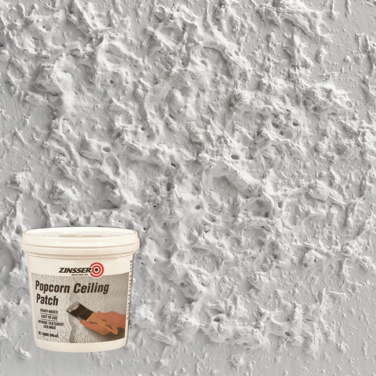 Crafted Zinsser 1 Qt. Ready-Mixed Popcorn Ceiling Patch Excellent