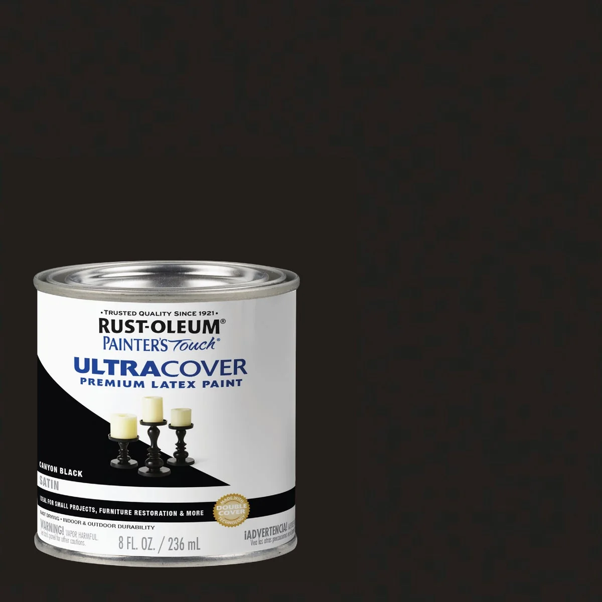 Unique Rust-Oleum Painter’s Touch 2X Ultra Cover Satin Premium Latex Paint Canyon Black 1 2 Pt. Authentic