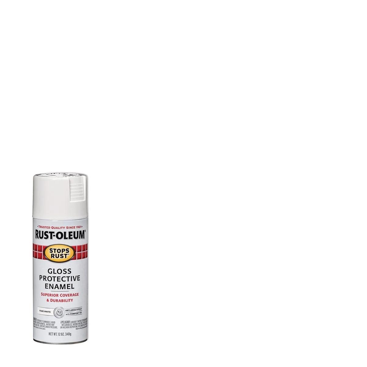 Dependable Rust-Oleum Stops Rust 12 Oz. Pure White Gloss Anti-Rust Spray Paint Environmentally Friendly