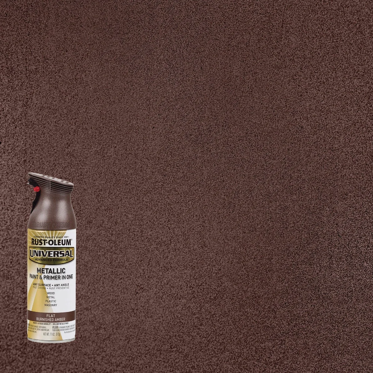 Premium Material Rust-Oleum Universal 11 Oz. Metallic Flat Burnished Amber Spray Paint Convenient