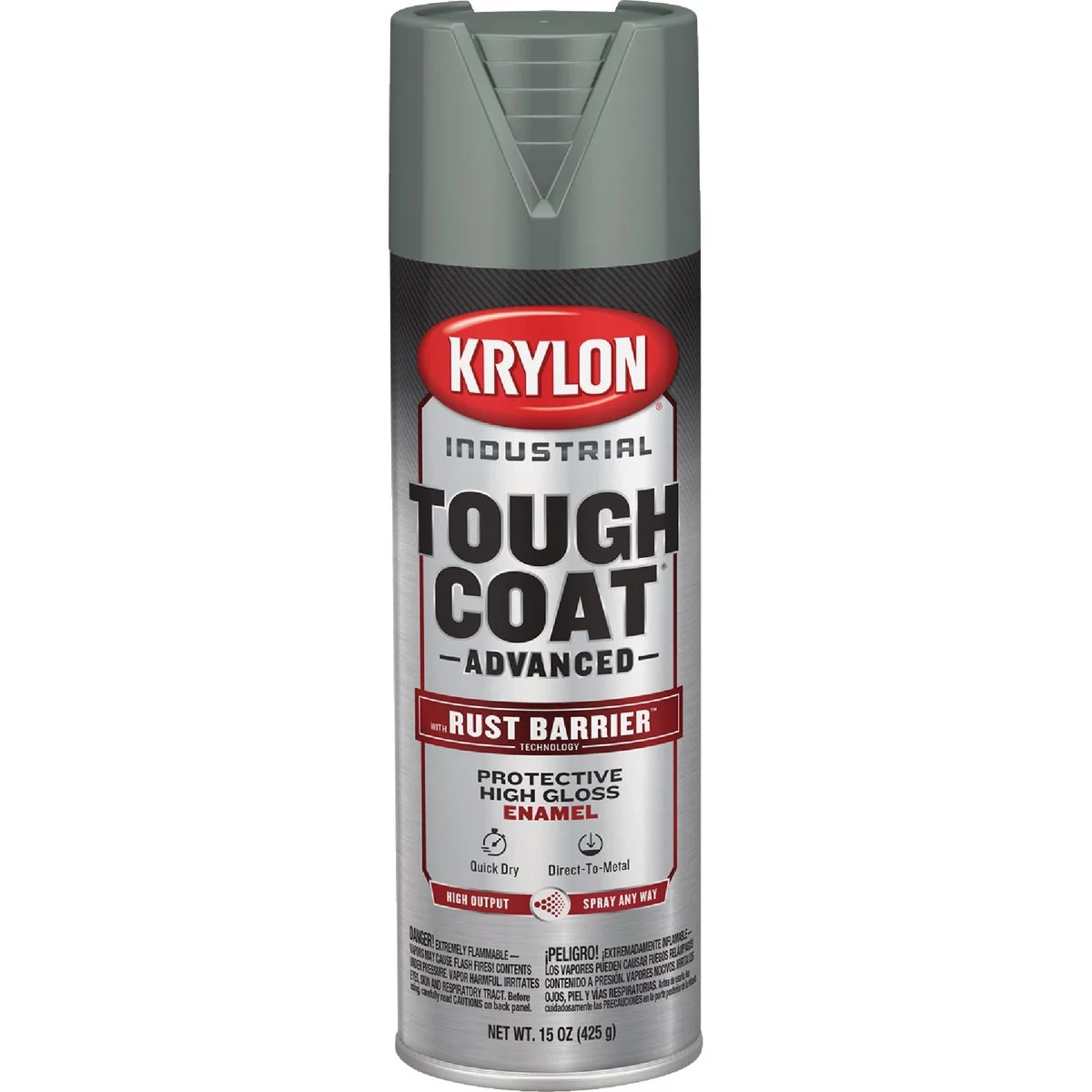 Trendy Krylon Industrial Tough Coat 15 Oz. Gloss Meter Gray Spray Paint Fine Crafted
