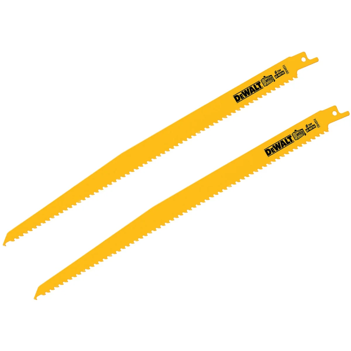Excellent DeWalt 12 In. 6 TPI Wood Reciprocating Saw Blade 2-Pack Fine Crafted