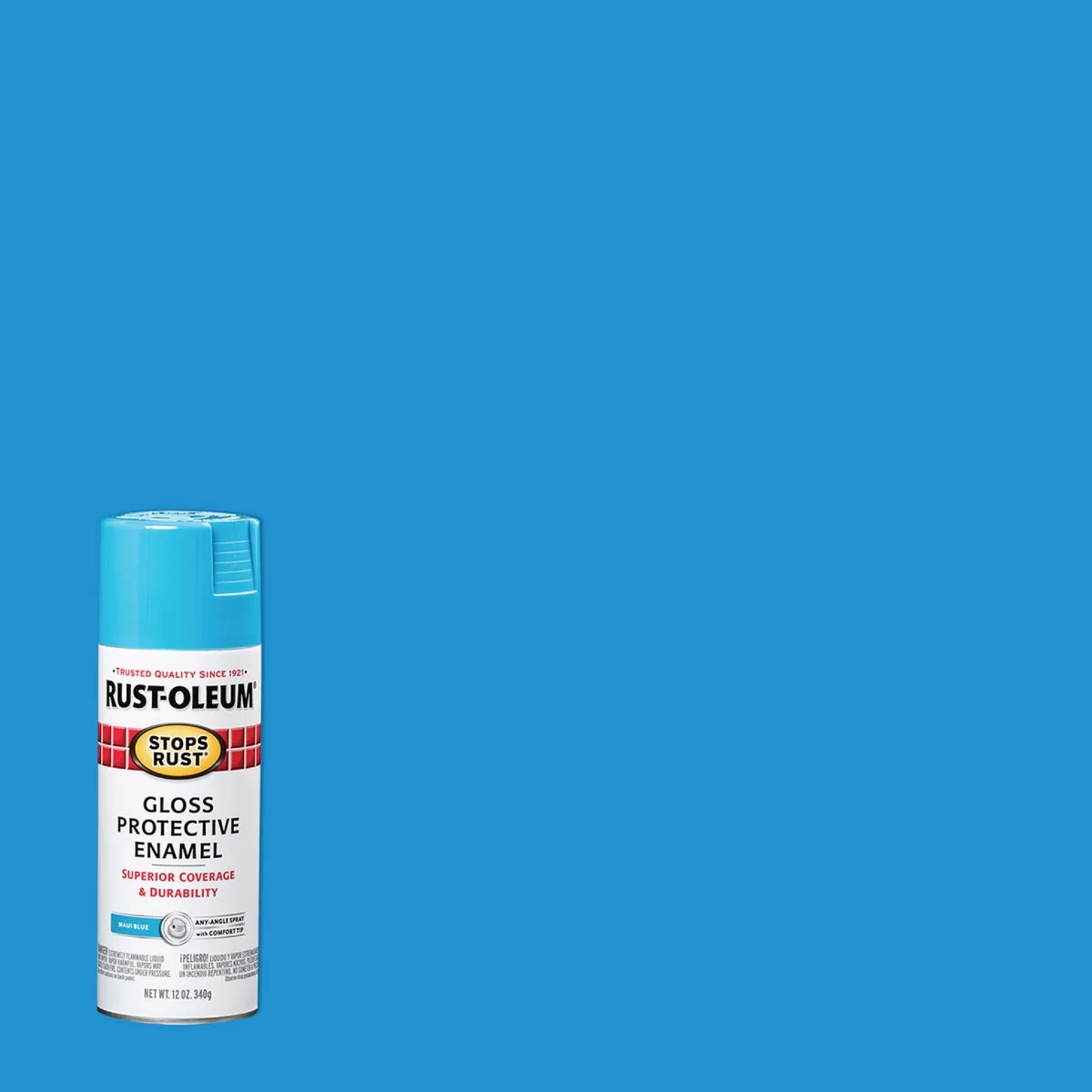 Proven Rust-Oleum Stops Rust 12 Oz. Maui Blue Gloss Anti-Rust Spray Paint Advanced