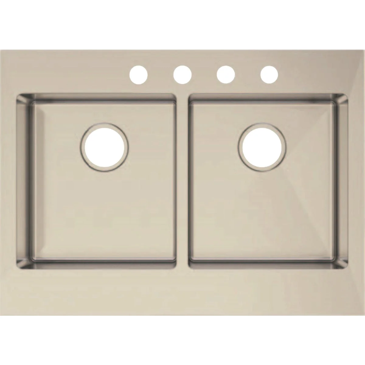 Elegant CMI Double Bowl 33 In. x 24 In. x 8 In. Stainless Steel Flat Front Apron Farm Sink Reusable