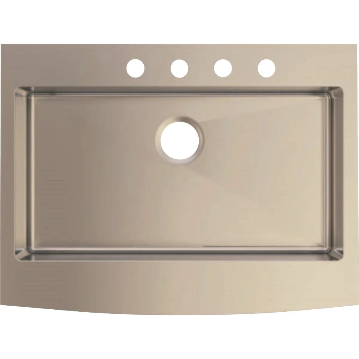 Carefully Designed CMI Single Bowl 33 In. x 25 In. x 8 In. Stainless Steel Curved Front Apron Farm Sink Responsible