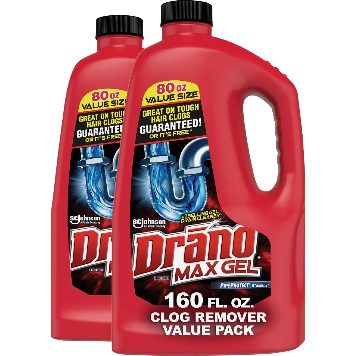 Versatile Drano 80 Oz. Max Gel Clog Remover 2-Pack Verified