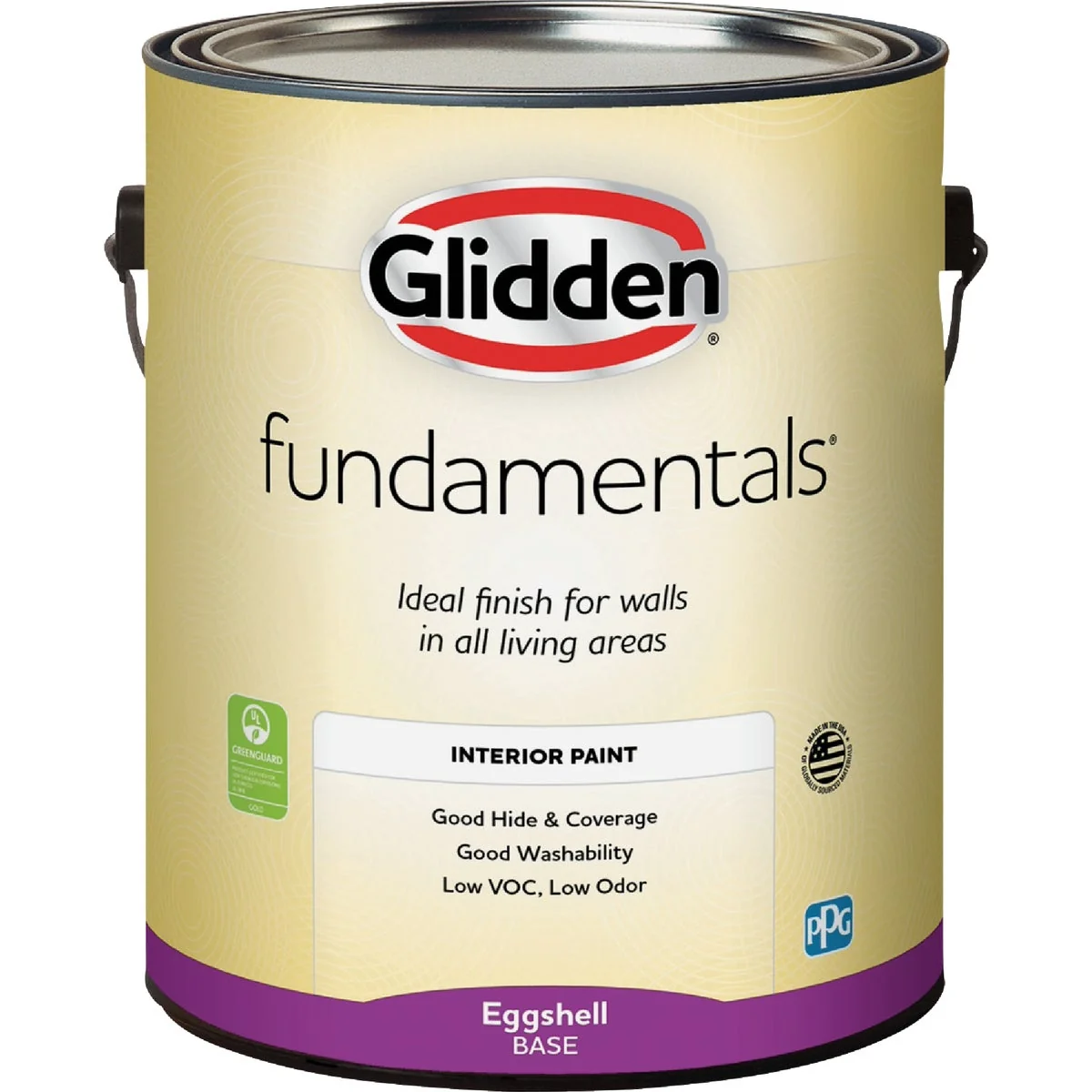 High-End Glidden Fundamentals Eggshell Interior Paint Ultra-Deep Base 1 Gal. Traditional