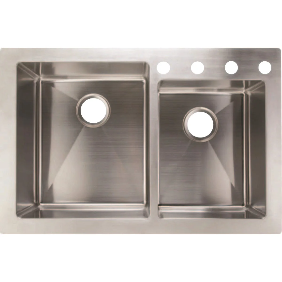 Organic CMI 60 40 Double Bowl 33 In. x 22 In. x 9 In. Stainless Steel Dual Mount Offset Kitchen Farm Sink Original