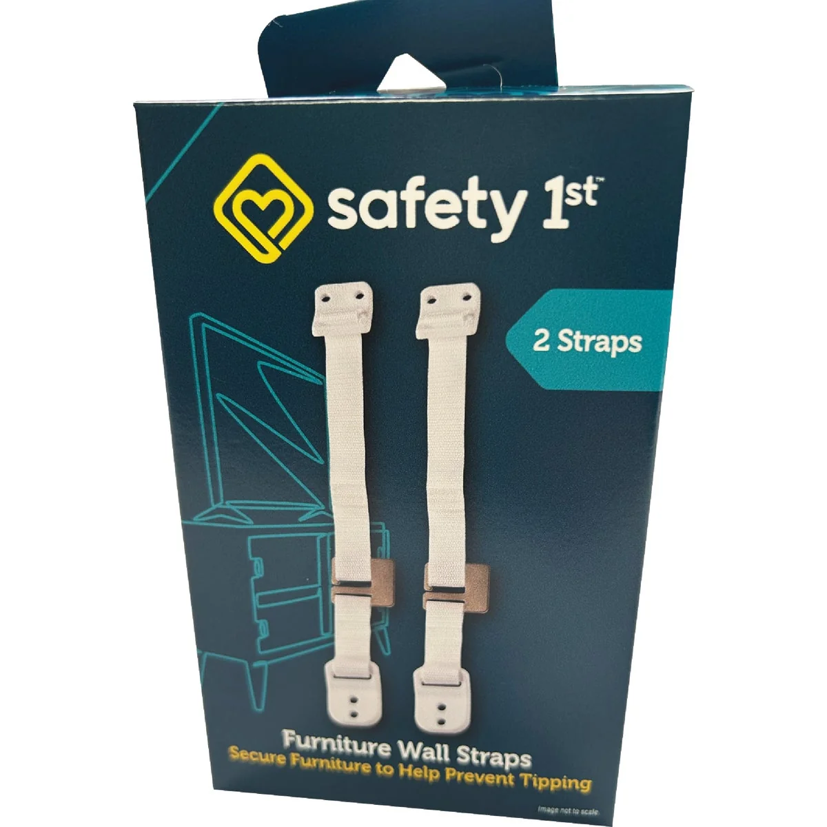Genuine Safety 1st Furniture Wall Strap 2-Pack Soft