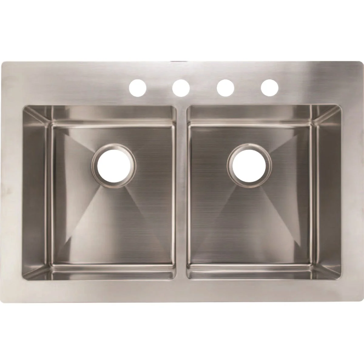 Selected CMI 50 50 Double Bowl 33 In. x 22 In. x 9 In. Stainless Steel Dual Mount Kitchen Farm Sink Minimalist