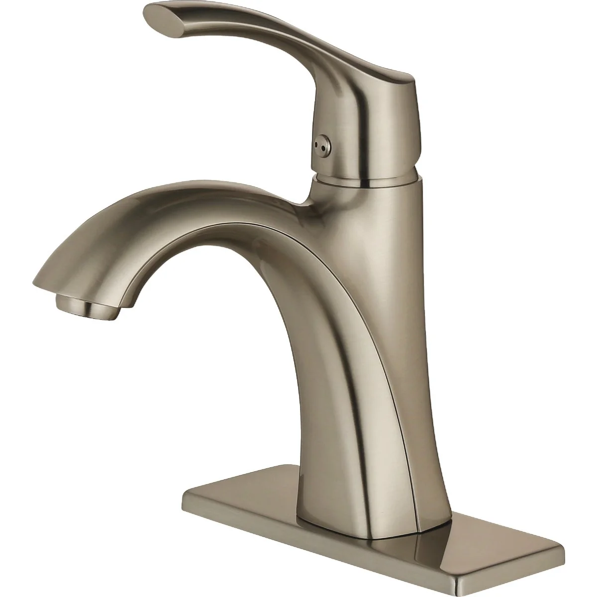 Flexible Compass Manufacturing 3162BN Brushed Nickel 1-Handle Bathroom Faucet With Popup Solid