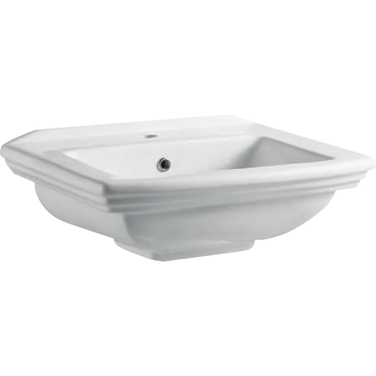 Optimized CMI White Porcelain Pedestal Sink Bowl Easy-to-Use